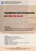 Unpublished Latin Commentaries on Liber de causis - International Exploratory Workshop, September 17 - 19, 2012, Cluj